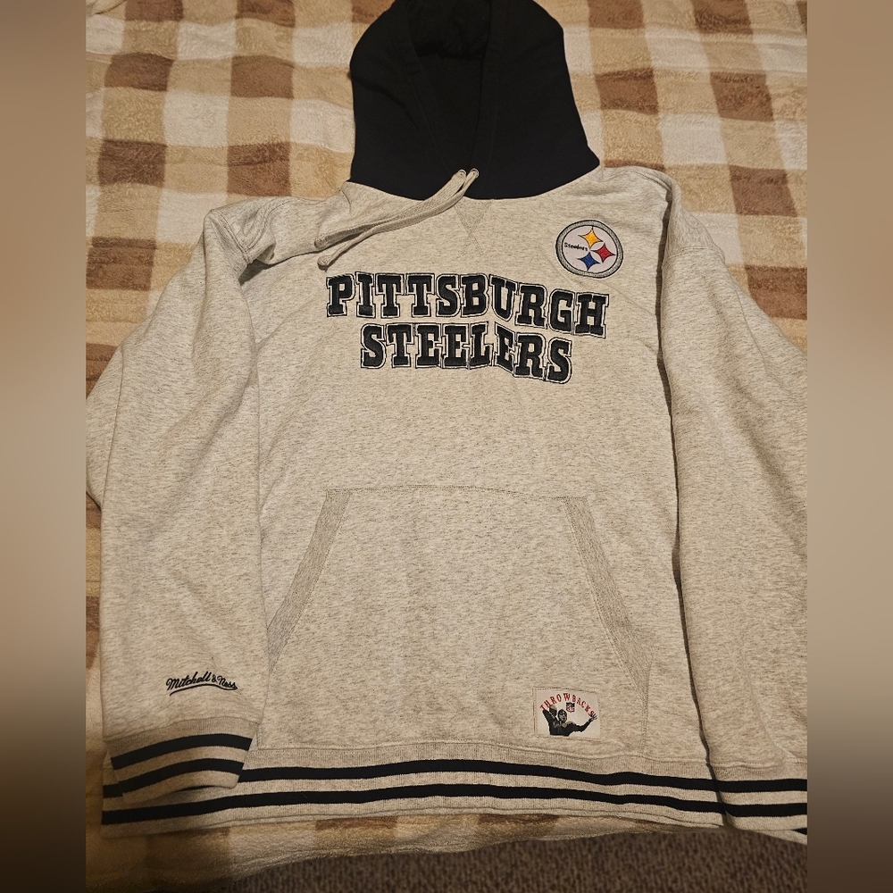 Mens Mitchell & Ness Steelers Hoodie 2xl